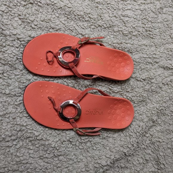 Vionic Karina Slip On Thong Sandles in Orage sz 9 - Picture 4 of 9